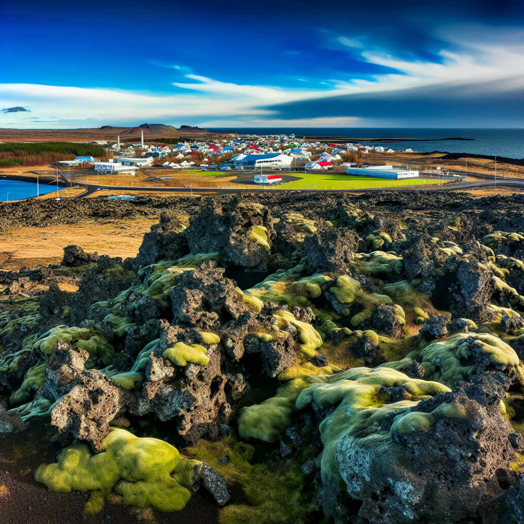 Vue sur Reykjanesbaer