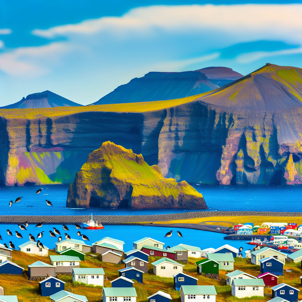 Vue sur Vestmannaeyjar